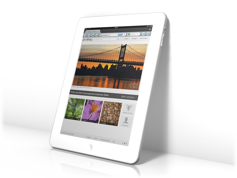 Tablet, iPad, Bildschirm, Internet, Browser, Online